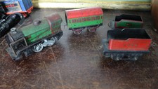 TRAIN MECANIQUE HORNBY MECCANO + 12 rails courbes echelle O hornby & joustra
