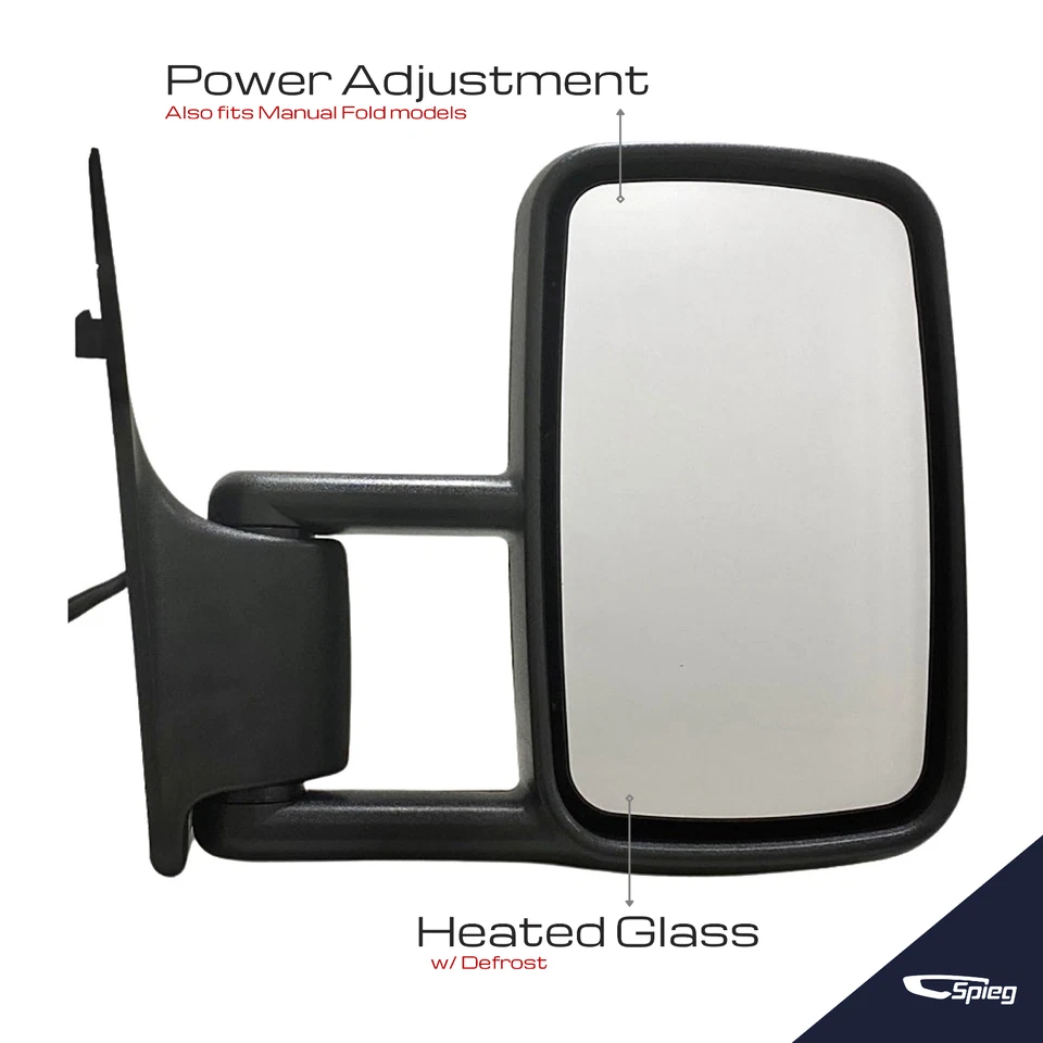 Par de espejos retrovisores laterales para Mercedes Dodge Freightliner Sprinter 2000-2006 eléctrico térmico Foto 4 de 4