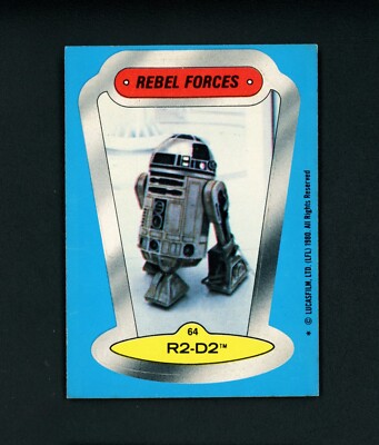 Rebel Forces R2-D2 1980 Topps Star Wars Sticker #64 NM-MT