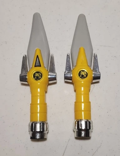 Vintage Bandai Power Rangers Power Blaster 5 In 1 Yellow Ranger Daggers Only