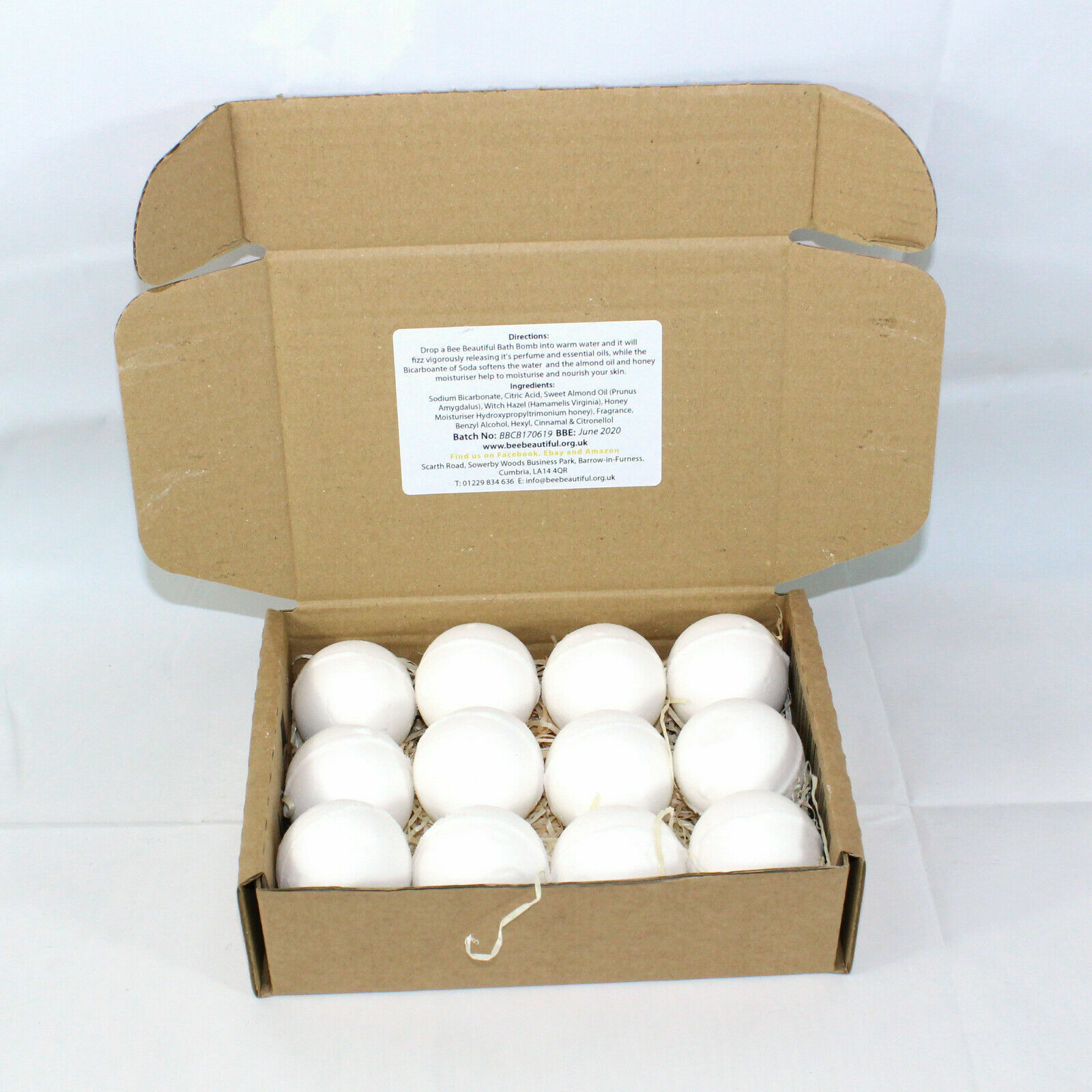 Bath Bombs Charlie Bear reduced plastic 12 x 65g rounds Baby powder scented