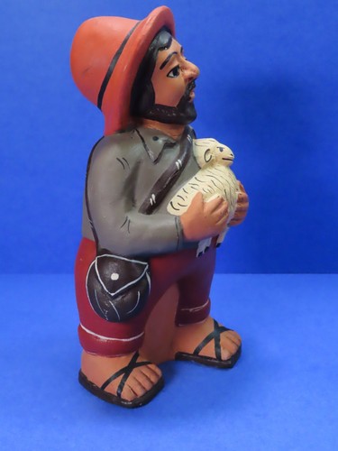 Vintage handbemalte peruanische Tonfigur 6,5" groß - Bild 6 von 11