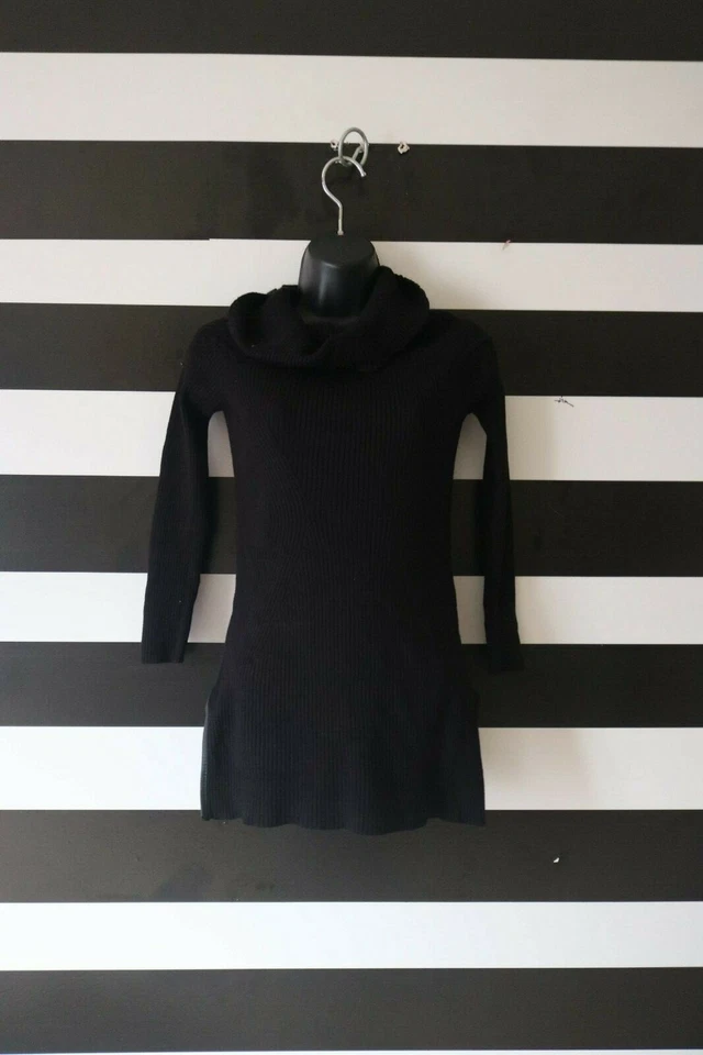 Vestido para mujer Tally Weijl manga larga capucha cuello alto negro talla S Foto 3 de 4