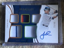 2019 PANINI IMMACULATE COLLECTION JEFF MCNEIL 5 RELICS AUTO 23/49 METS NICE 👍
