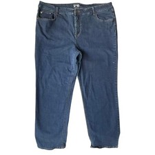 Terra  Sky Women Denim Straight Leg Jeans Size 20W, Blue