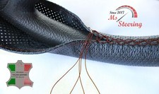FÜR ACURA ILX 13-13 SCHWARZ PERF LEDER LENKRADBEZUG BRAUN STIT