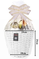 MAKE YOUR OWN HAMPER WICKER WINE BOTTLE BASKET CELLOPHANE BOW XMAS GIFT SET KIT