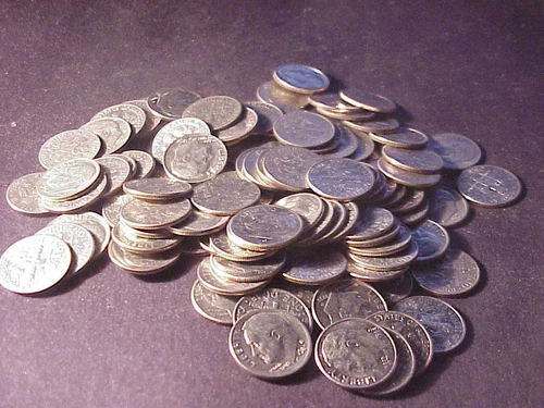 Roosevelt modern dime set 1965/2025-P&D-complete, 119 circulated coins-hard set