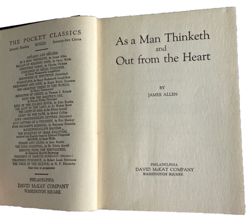 As Man Thinketh Out From Heart James Allen 1890 Hardcover Power Thought Health - Bild 3 von 4