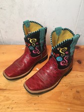 ariat vaquera women's khaki with sunset purple double welt square toe western boots