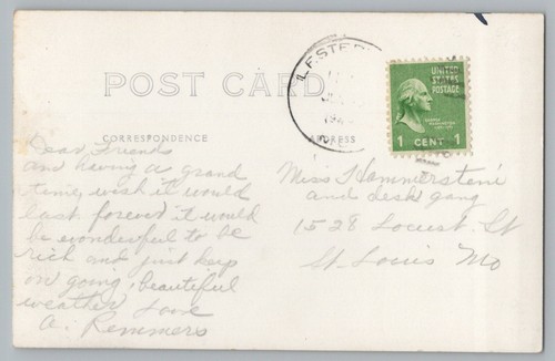 Foto postal real comedor Lesterville Missouri Black River Lodge RPPC años 50 - Imagen 2 de 2