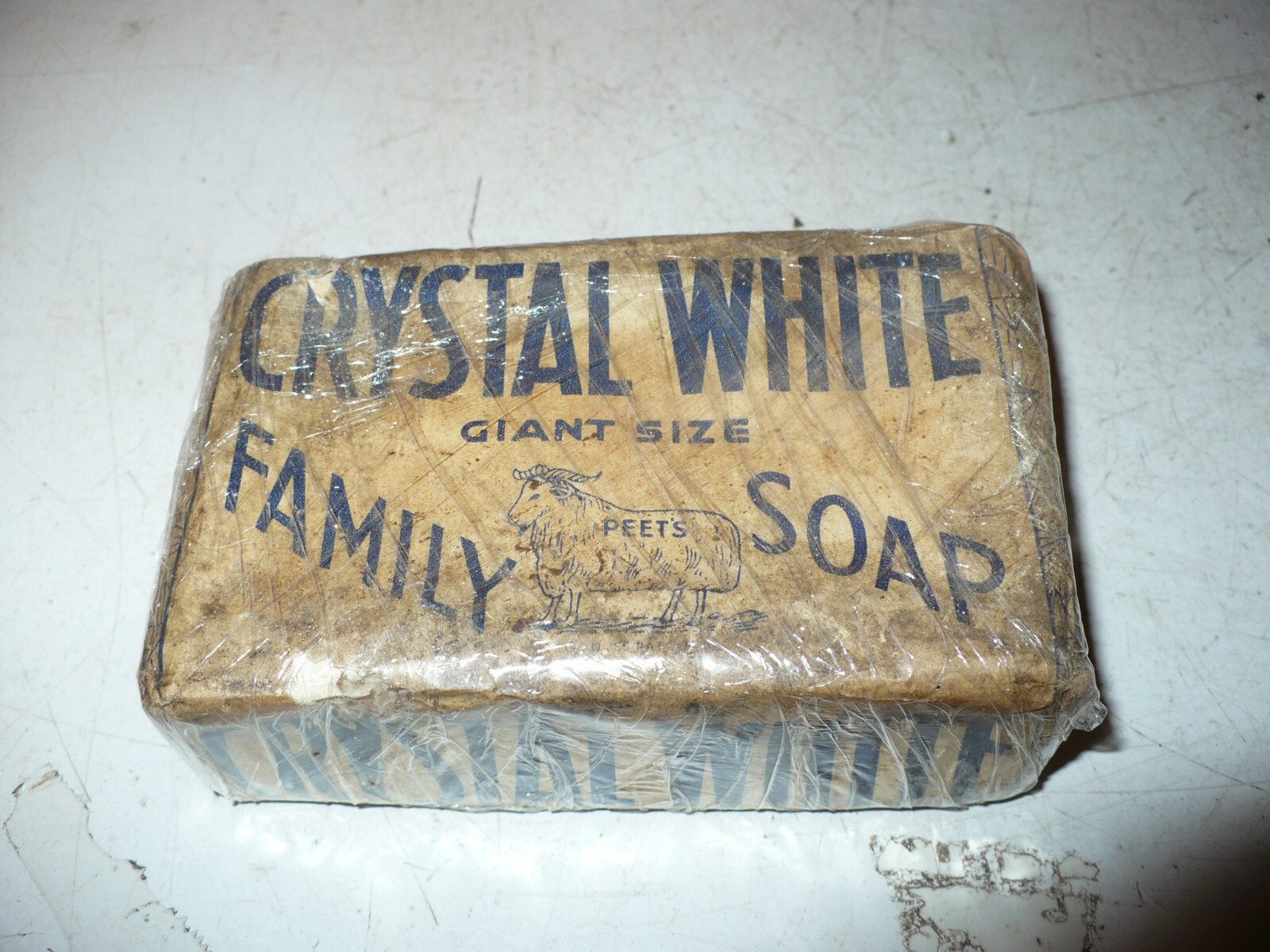 Vintage Crystal White Peets Family Soap Giant Size Colgate Palmolive