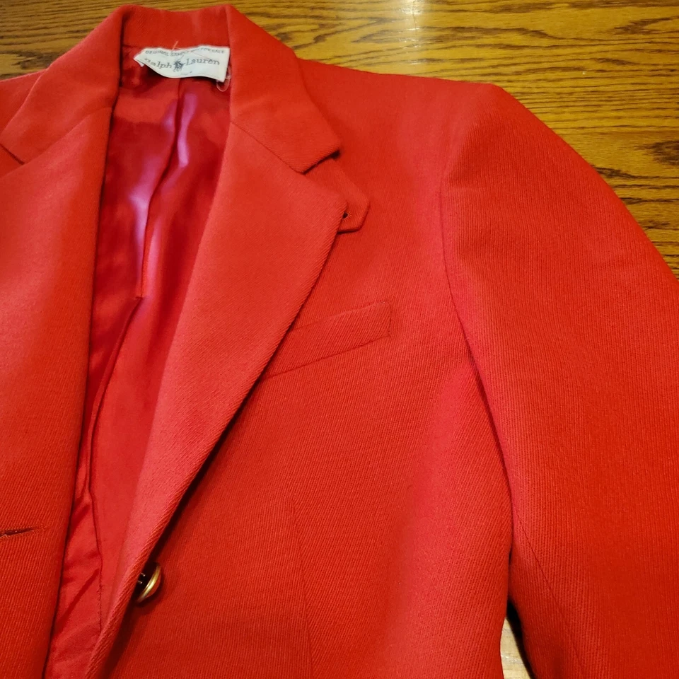Vintage Ralph Lauren Original Salesman Sample Red Formal Jacket - Image 4 of 4