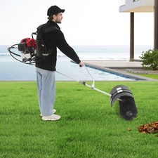2 Stroke 52cc Gas Power Broom Artificial Turf Grass Clean Backpack Sweeper 1700w
