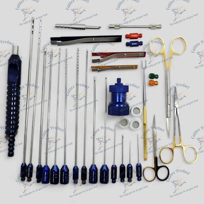 Liposuction Luer Lock Snap Lock Nano Fat Transfer Set Of 32 Cosmetic Surgery