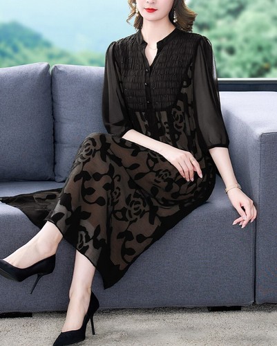 Etuikleider für Damen Small Medium Large XL Größe 6-16 Midi Blumen Pullover Neu - Bild 42 von 56