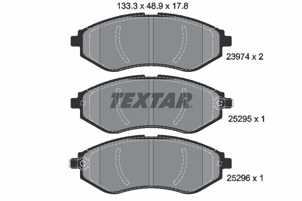 Textar 2397406 Bremsbelagsatz,Scheibenbremse FüR Chevrolet,Chevrolet ( Sgm-image