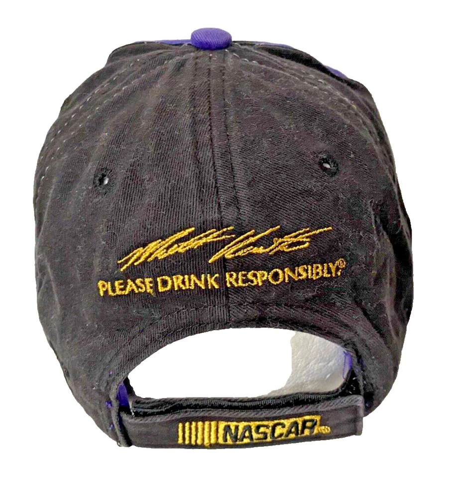 Gorra Chase Authentics Crown Royal Matt Kenseth #17 negra y púrpura con tirantes Foto 3 de 4