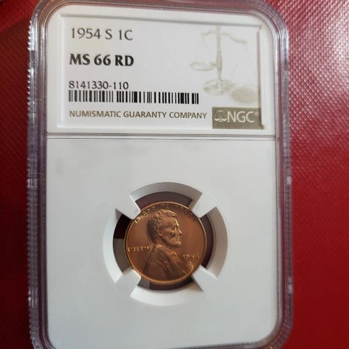 1954-S NGC MS66RD Lincoln Cent