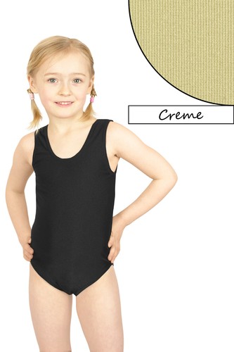 Kinder Body ohne Ärmel Glanz einfarbig leotard Turnanzug stretch Glanz 116 - 176 - Bild 4 von 19