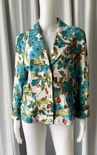 R.q.t.  Floral Tropical Jacket Size 14
