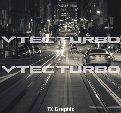 VTEC TURBO  DECAL CIVIC ACCORD CR-V PILOT JDM VEHICLE ENGINE  STICKER 1 SET OF 2