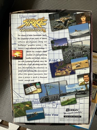 Strike Commander PC Game 1992 3.5" Disks Chris Roberts MS-DOS - Picture 2 of 2