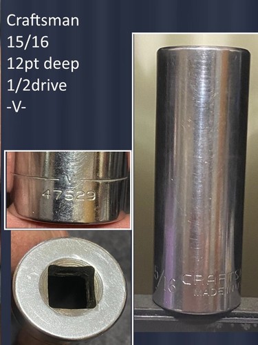 USA Craftsman sockets metric SAE 1/4 3/8 1/2 drive shallow deep price each - Picture 170 of 251