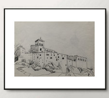 VUE DU CHATEAU DE VALERE A SION EN SUISSE VERS 1960/70 (285)