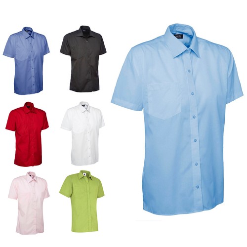 formales clásicas de manga corta de fácil cuidado para hombre - CAMISA DE TRABAJO INFORMAL Y DE OFICINA eBay