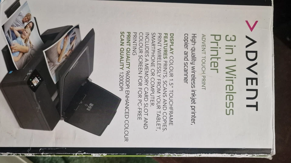 Advent 3in1 Wireless Printer Inkjet Brand New - Image 2 of 3