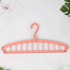 Folding Multi-Hole Clothes Hanger Non-Slip Storage Rack Space Saving Clothes Rac