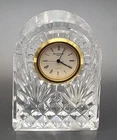 VTG Waterford Ireland Crystal Lismore Domed Desktop Paperweight Carriage Clock