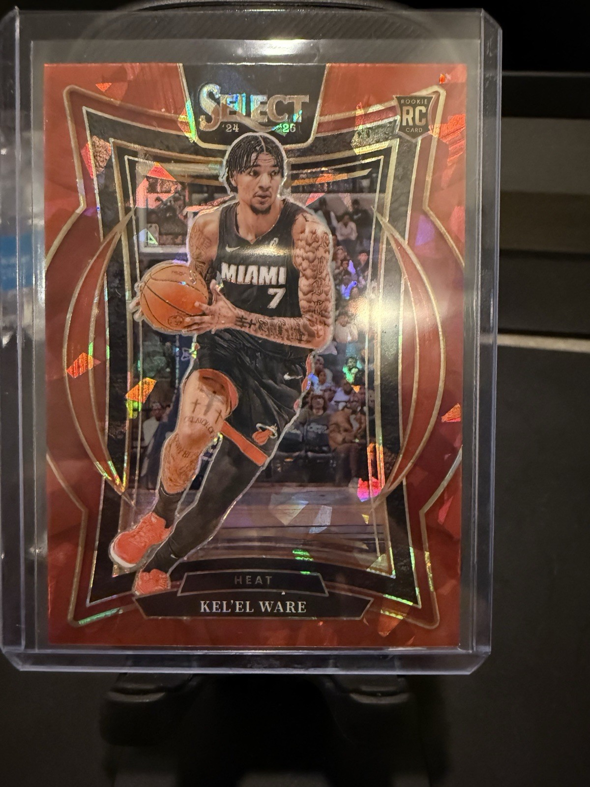 2024-25 Panini Select - Concourse Kel'el Ware #66 Red Cracked Ice Prizm (RC)