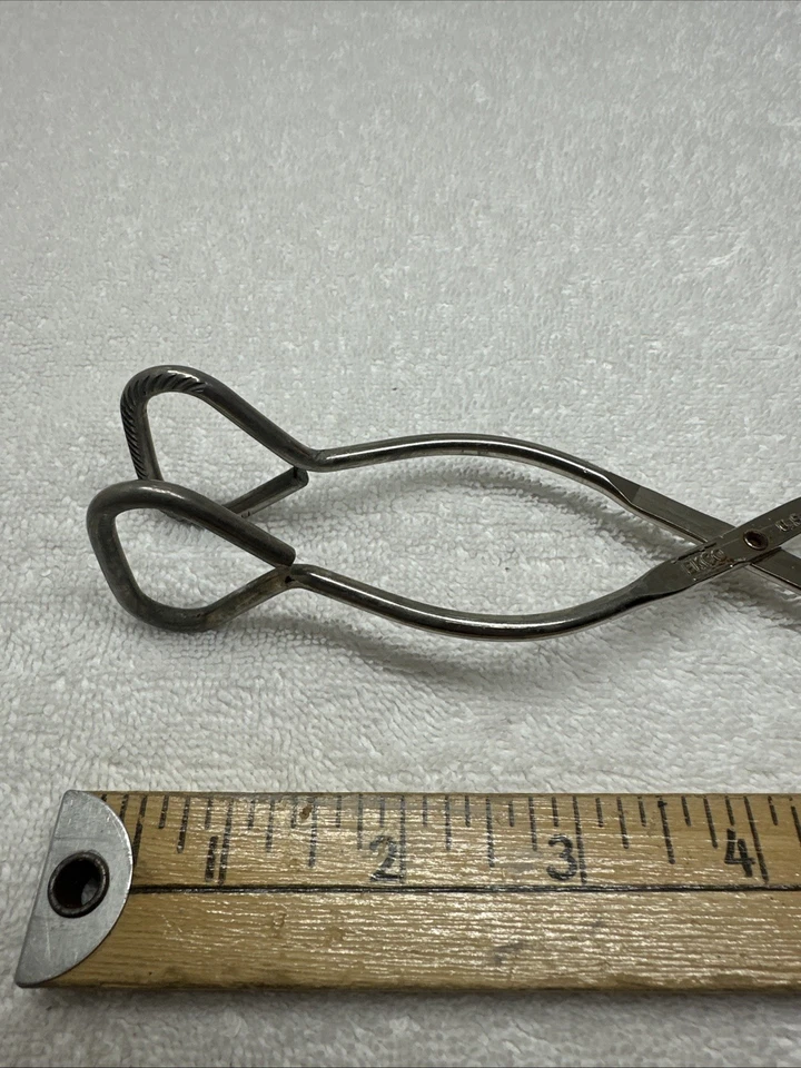 Pinzas de acero inoxidable vintage ECKO EE. UU. 8" de largo utensilio de cocina retro camping Foto 2 de 4