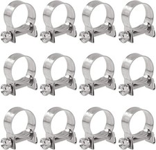 Glarks 12pack 15-17mm Stainless Steel Mini Fuel Injection Hose Clamps Adjustable Glarks 12pack 15-17mm Stainless Steel Mini Fuel Injection Hose Clamps Adjustable