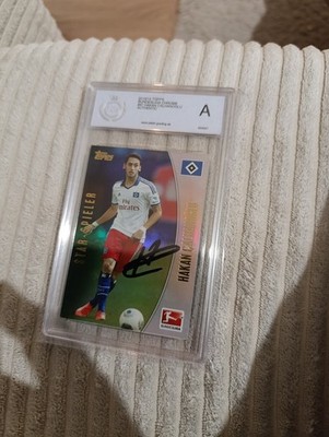 2013-14 Topps Bundesliga Chrome Hakan Calhanoglu 87 PGS A Rookie RC Auto In Card