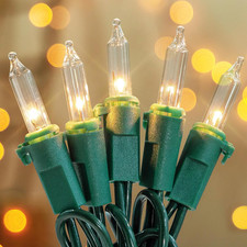 Clear Christmas String Lights 50 Count 13Feet Incandescent Bulb Mini Liahts for