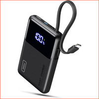 Powerbank 10000Mah Ultra-DüNn 45W Schnellladen Usb C Mini Flugtauglich Camping