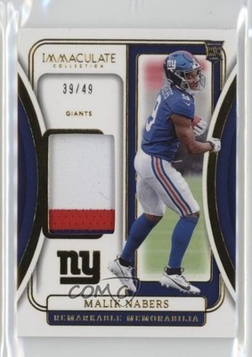2024 Panini Immaculate Remarkable Memorabilia 39/49 Malik Nabers Rookie RC 11mg