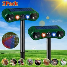 Solar Motion Sensor Alarm, Outdoor Animal Repeller Repellent Garden Cat Dog Fox