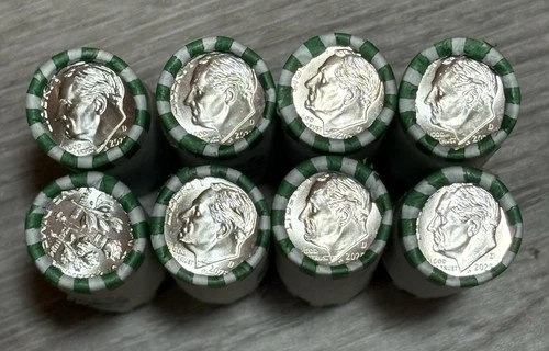 8 Loomis Rolls Of 2025 D Uncirculated Dimes