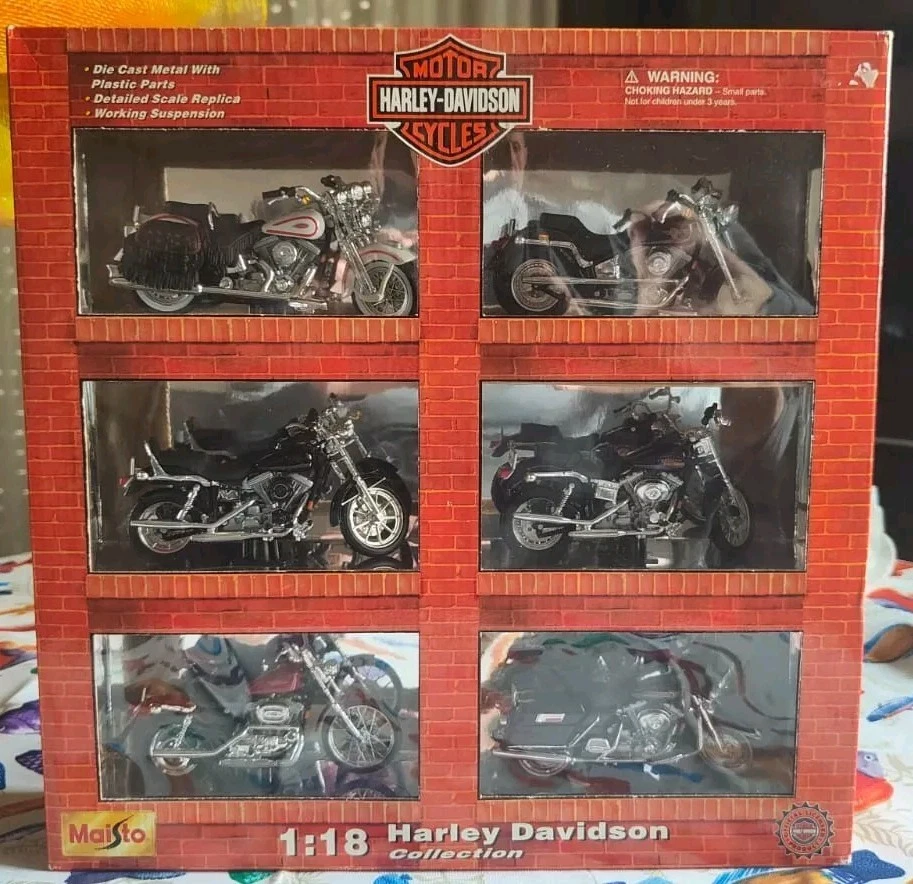 MAISTO SET/VALIGETTA HARLEY DAVIDSON SEI MODELLI SCALA 1:18 REF.55008 - Immagine 2 di 4