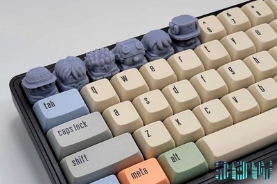 One Piece Keycap Set | Unpainted Resin Artisan Caps | Cherry MX | Luffy, Nami, S
