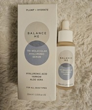 BALANCE ME Plump  Hydrate Tri Molecular Hyaluronic Serum   1.01 Fl Oz NIB