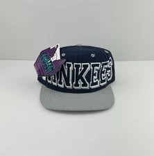 NWT Vintage 90s Drew Pearson “Clutch Player” New York Yankees Snapback Hat RARE