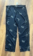 Vintage Chicos Design Pants Silk 100 Drawstring Pull On Funky Retro NEW 0 Small