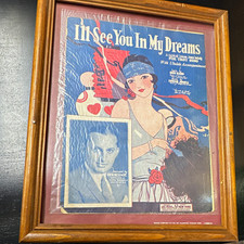 1924 I&rsquo;ll See You In My Dreams Sheet Music Ben Bernie Jazz Age Flapper Art
