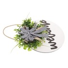 Willkommensschild für die Haustür: Rustikale runde Holzkränze zum Aufhängen an