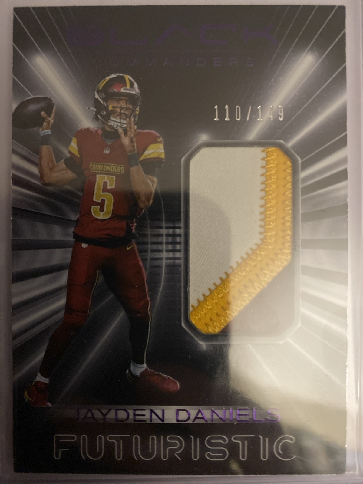 Jayden Daniels Panini Rookies & Stars Thrillers #TJDS Black 1/1